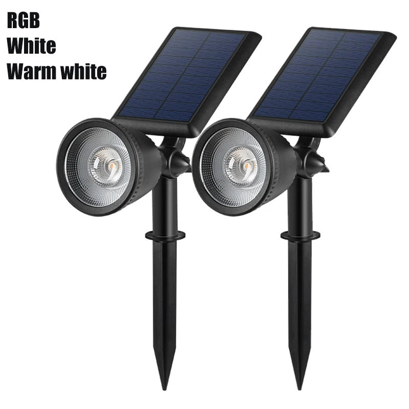 Wireless Outdoor Yard Landscape Light Ip65 Waterproof Led Lawn Spike Solar Spot Light Solar Powered Spotlight For Garden 10pack