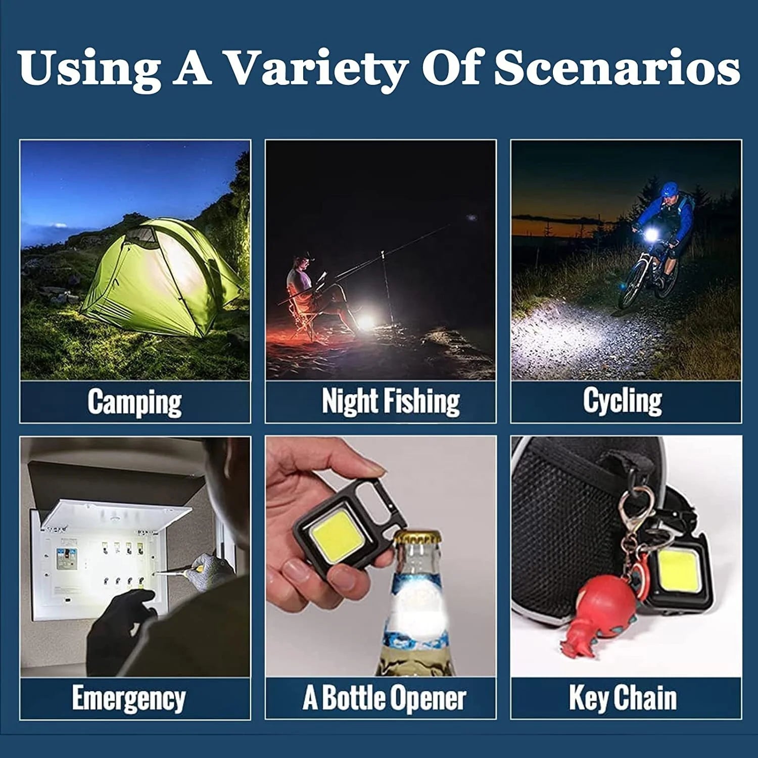 Mini Portable magnetic rechargeable cob led work light keychain LED flashlight keychain flashlight torch With Bottle Opener