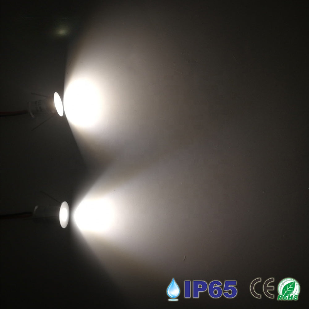 10 pcs/pack Recessed Stair Cabinet Small Light IP65 15mm Cutout Bedroom Kitchen Spot Light DC12V 3V 30D/120D