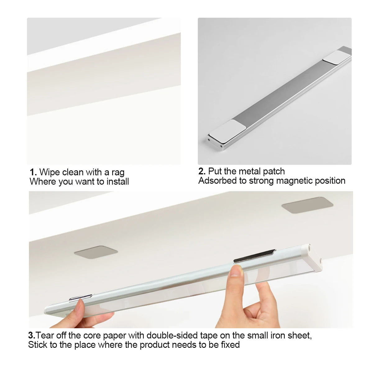 Led Closet Light Usb Rechargeable Under Cabinet Light,Dimmable Wireless Stick-on Anywhere Motion Sensor Night Light Bar