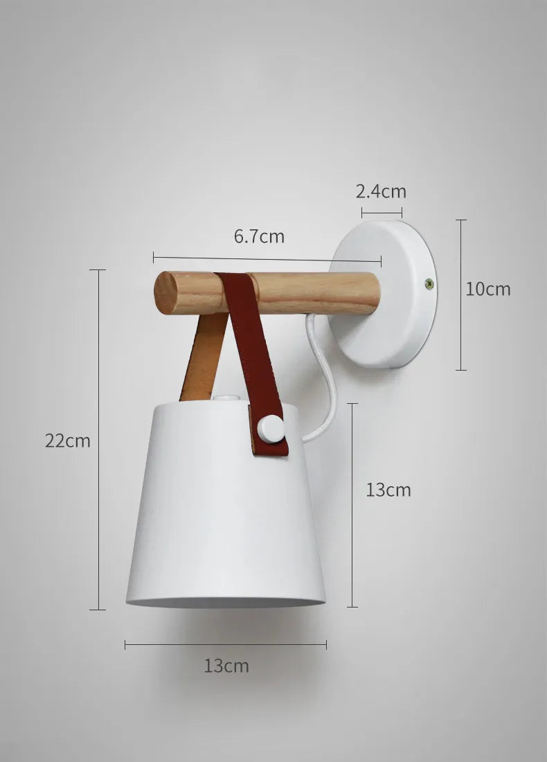 Wooden Wall Lamp Interior Light Fixture For Home Sconce Interior Lighting Living Room Nordic Modern Bed Wall Lamps With Wire E27