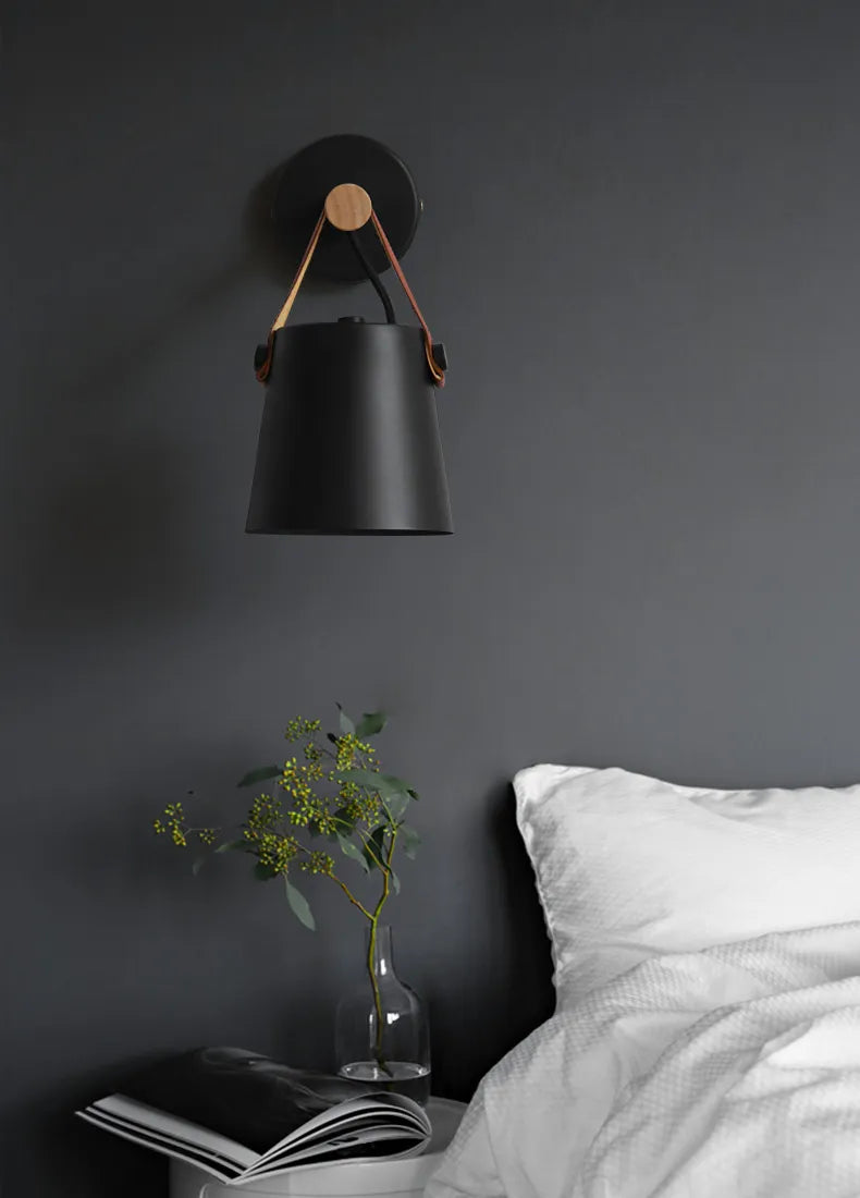 Wooden Wall Lamp Interior Light Fixture For Home Sconce Interior Lighting Living Room Nordic Modern Bed Wall Lamps With Wire E27