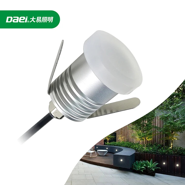 6pcs/pack 1W Corner Lamp DC12V 24V Square Ground Lighting IP67 Outdoor Acrylic Mini LED Wall Lights